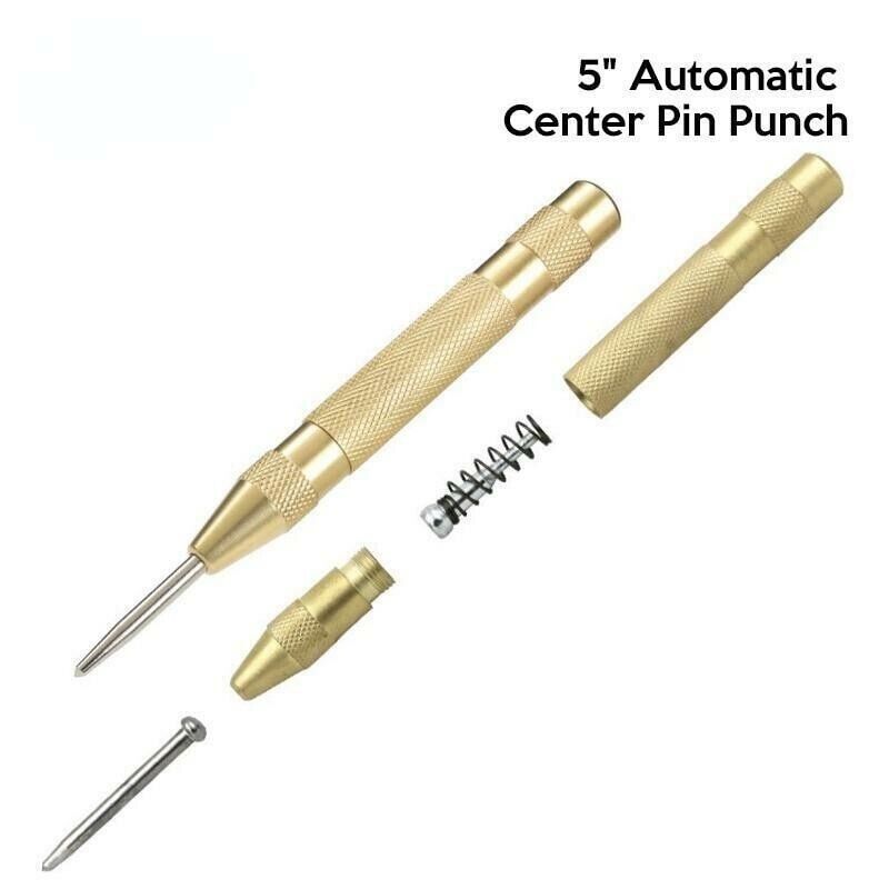 5&apos;&apos; Strike Spring Loaded Marking Starting Holes Tool Automatic Center Pin Punch