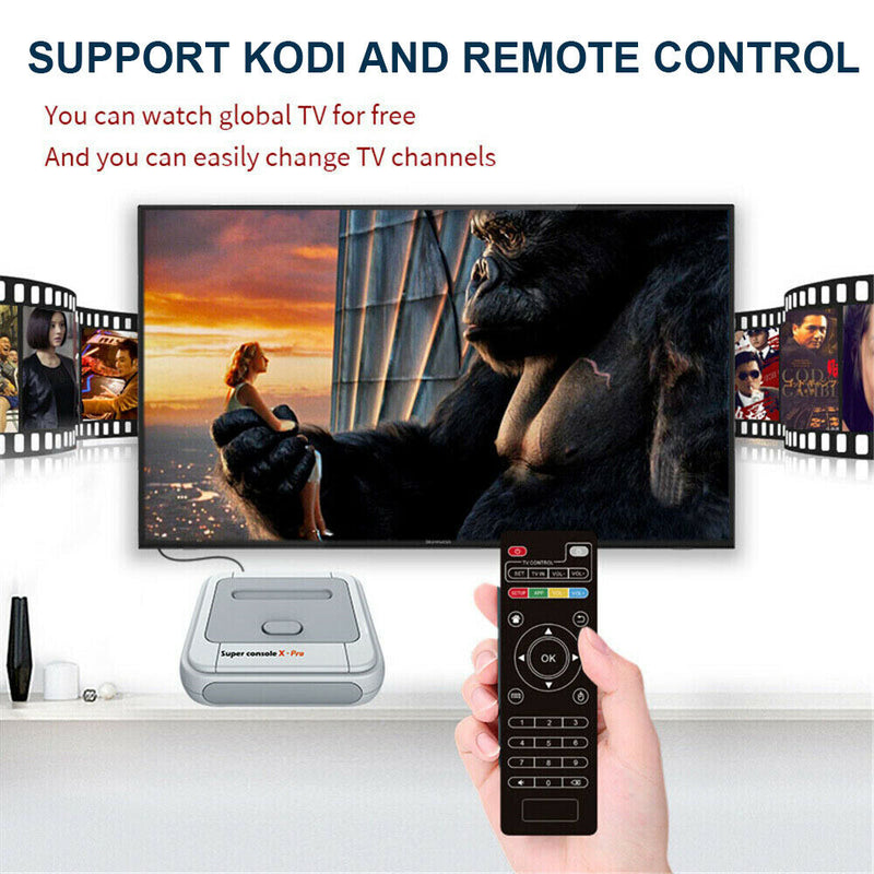 2021 Super Game Console X Pro Retro Video Games WiFi 4k HD TV 2 Controllers US