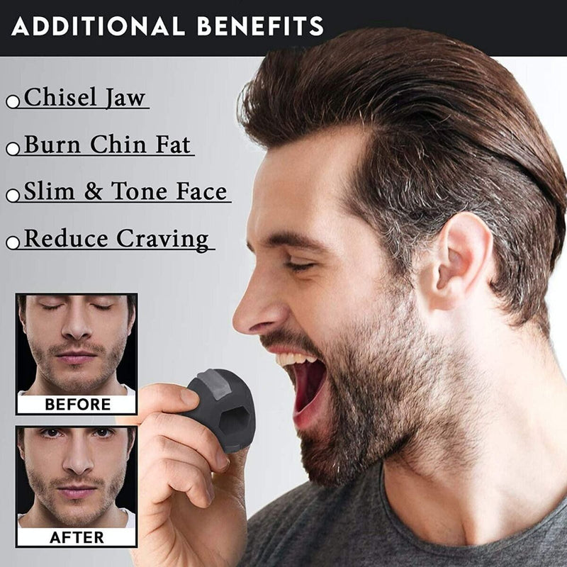 JawLine Jaw Exercise Fitness Ball Neck Face Exerciser Trainer Muscle Toning tool