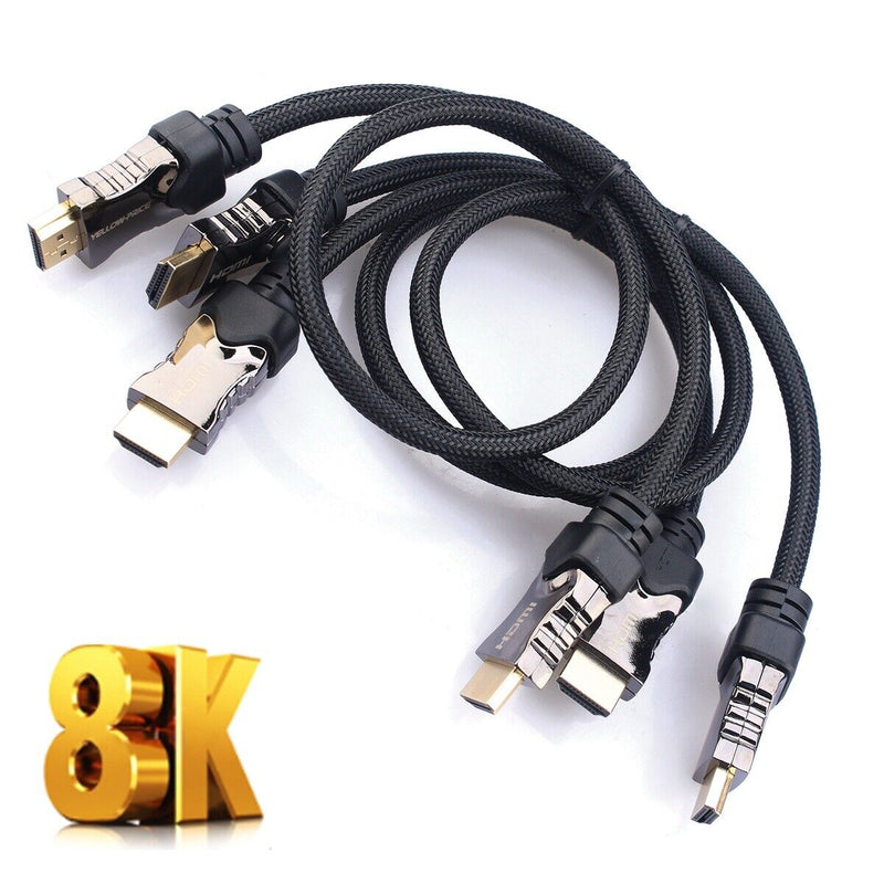 Luxury 2.1 HDMI Cable 8K Ultra High-Speed 48Gbps Lead for Laptop PC HDTV - 1.5FT