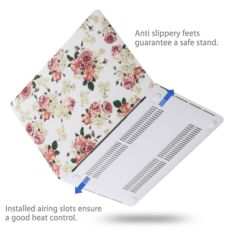 Slim & Lightweight Matte Flower Pattern Hard Protective Case for MacBook Pro 13"