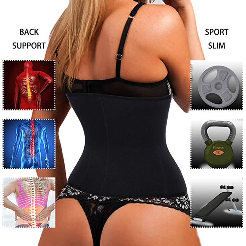 For Women Waist Trainer Corset Cincher Body Shaper with Steel Bones Extender CA