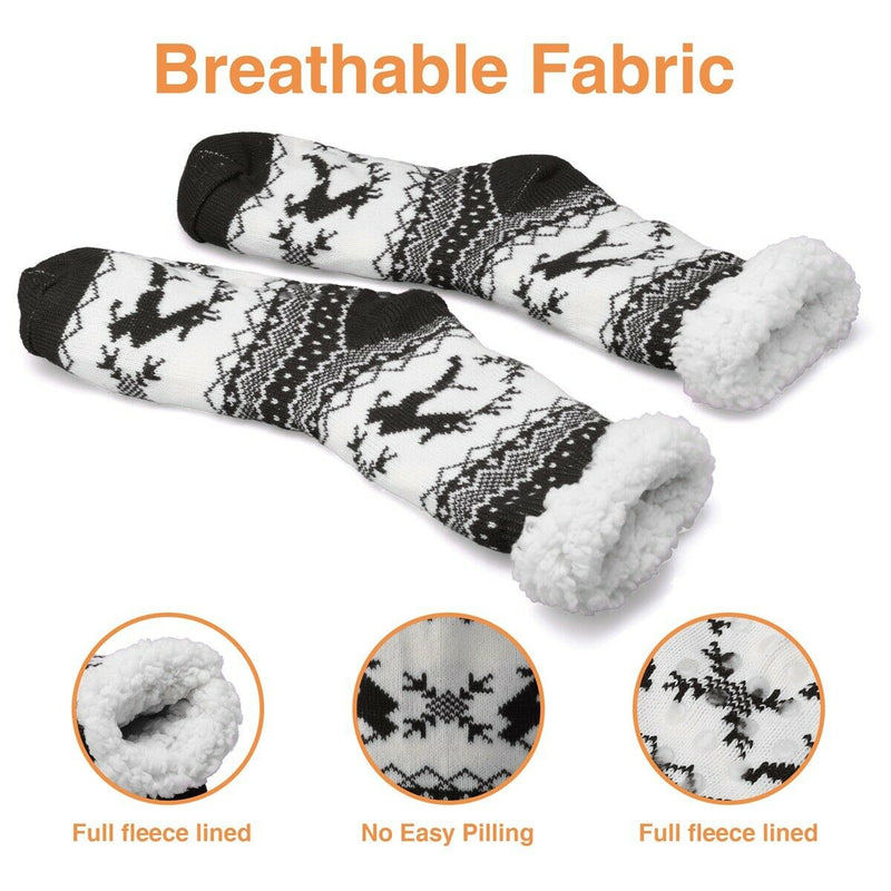 Unisex Winter Warm Thick Fleece Lining Thermal Socks Fuzzy Soft for Christmas CA