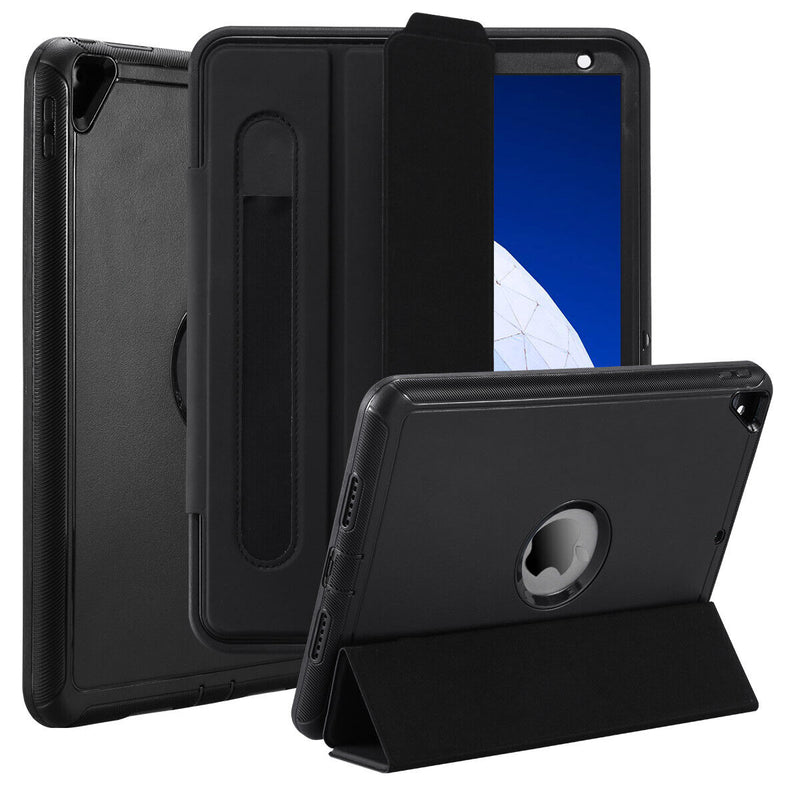 For Apple iPad 5 6 9.7", 7 10.2" Shockproof & Smart Rugged Trifold Stand Case