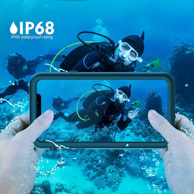 Full Body IP68 Waterproof Case w/Built in Screen Protector for iPhone 13/13 Pro