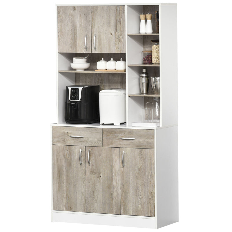 Kitchen Cupboad with Hutch Multi Storage Cabinet Sideboard with Drawers