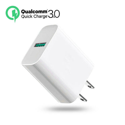 Qualcomm Certified USB Wall Charger Quick Charge 3.0 + USB 3.0 Charging Cable CA