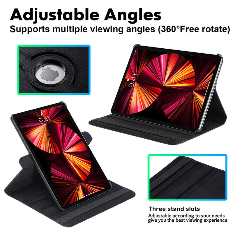 Auto Wake / Sleep 360 Degree Swiveling Stand Leather Case for iPad Pro 11 3rd M1