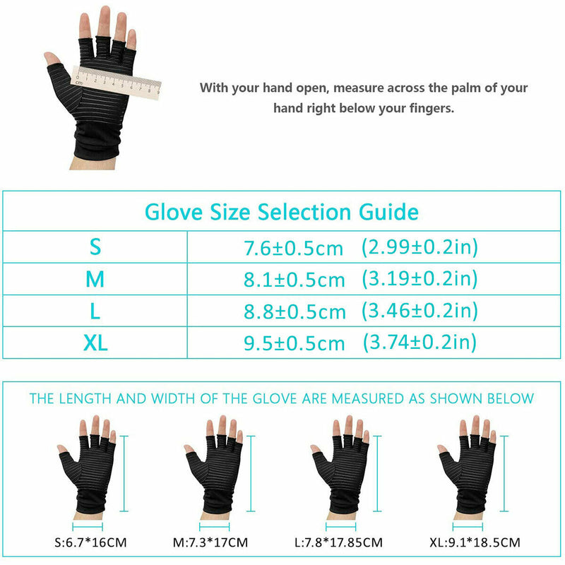 Copper Arthritis Compression Gloves-Relieve Arthritis Symptoms, Raynauds Disease