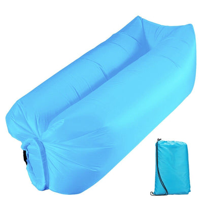 Inflatable Lounger Sofa Bed with Travel Bag Pouch for Travel, Camping, Picnics