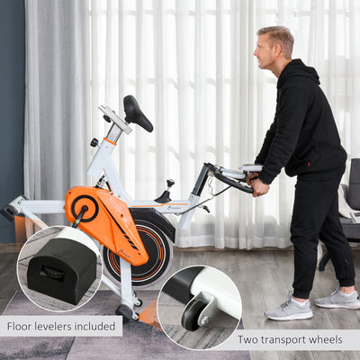 Upright Exercise Bike with Adjustable Resistance Seat Handlebar LCD Display