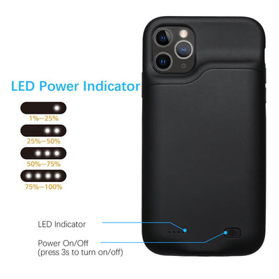 [5200mAh] Ultra-Slim Portable Battery Case for iPhone Xs / X (5.8 inch) - Black