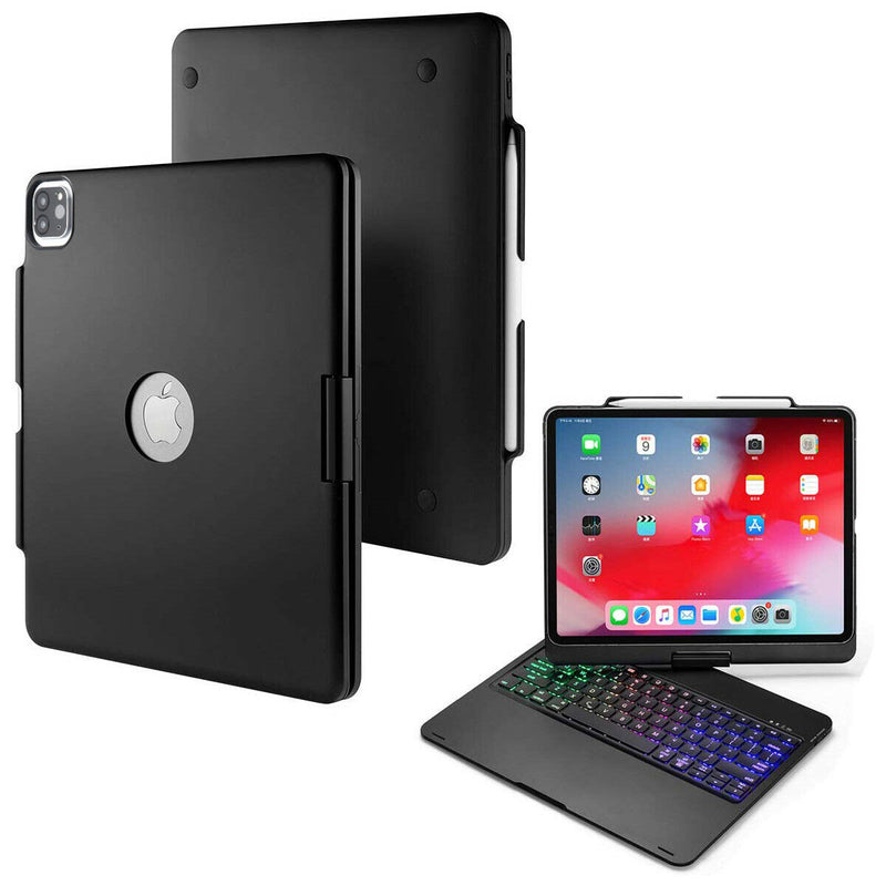 For iPad 6 7th, Air 3rd, Pro 11" 12.9" Rotatable Backlit Wireless Keyboard Case
