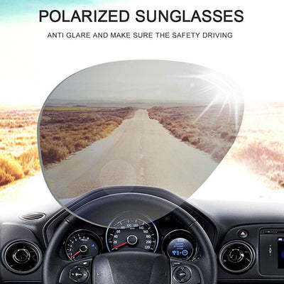 Classic Polarized Aviator Sunglasses UV 400 Protection with Metal Frame & Case