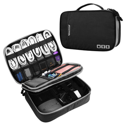 [Large Capacity & Water Resisitent] Portable Electronic Organizer Travel Bag CA