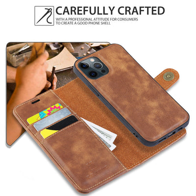 [2IN1] DETACHABLE Classic Leather Case w/Card Slots for iPhone 13 / 13 Pro 6.1"