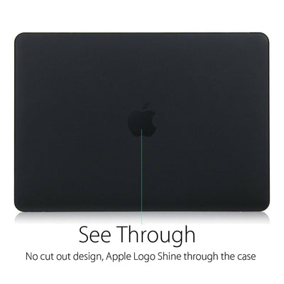 For 2021 MacBook Pro 16" A2485 M1 Pro See Through Hard Shell Case, Matte Black