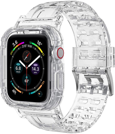 [Transparent Jelly] Protective Case with Bands Strap for iWatch Series 4 5 6 SE