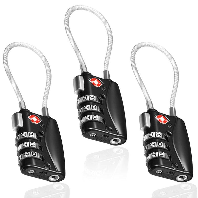 Mini & Lightweight Cable Locks Padlock TSA Approved Luggage Heavy Duty Lock