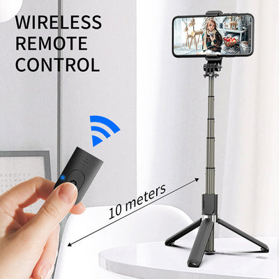 3 in 1 Mini Extendable Bluetooth Selfie Stick Tripod for iPhone 12/11/Xs/XR/8/7