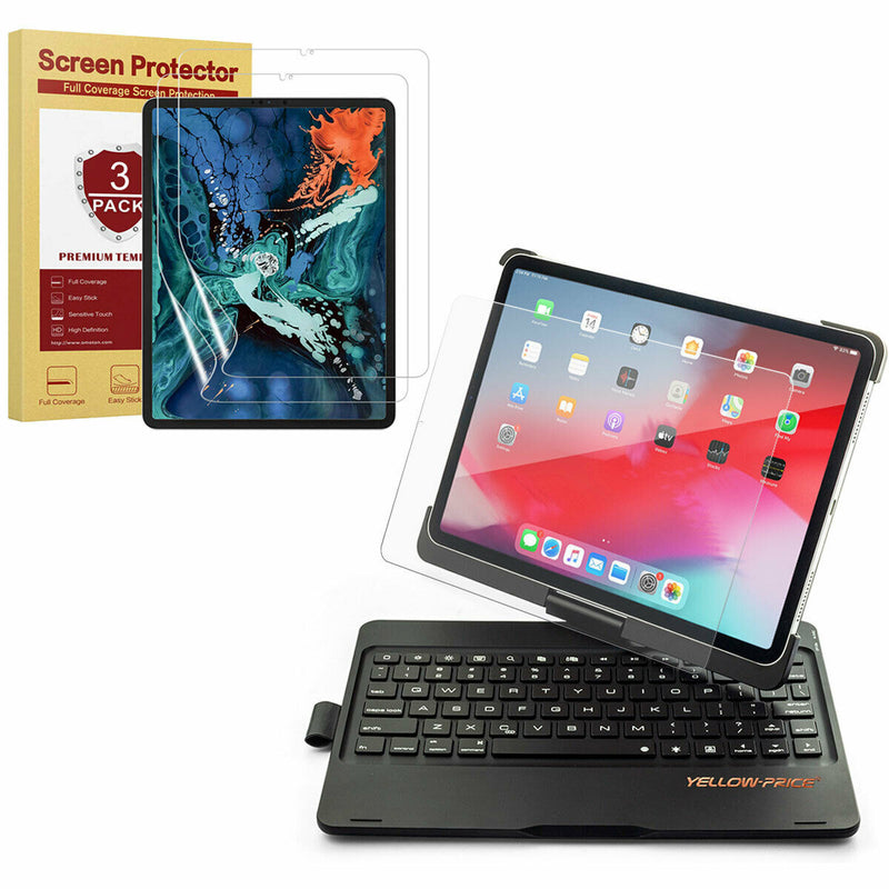 Rotatable Backlit Keyboard Folio Case w/Screen Protector for iPad Pro 11 M1 2021