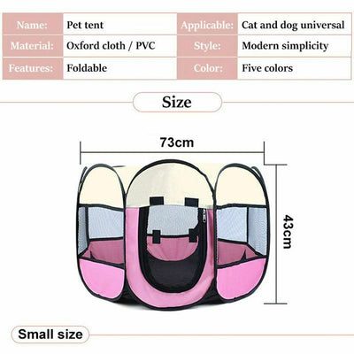 Dog Tent Portable House Breathable Outdoor Kennel Fence Pet Cats Room Playpen