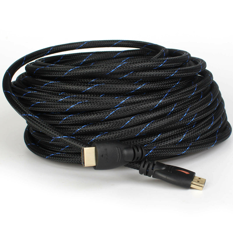 1080P HDMI Cable v1.4 High Speed 3D 30ft Long Wire Cord Braided With Ethernet CA