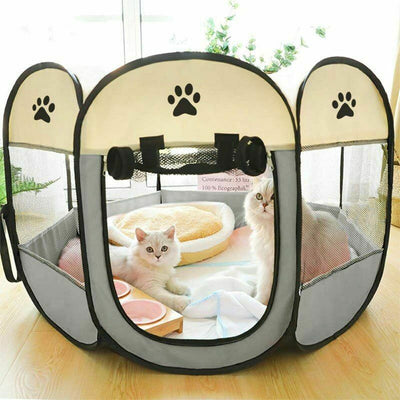 Dog Tent Portable House Breathable Outdoor Kennel Fence Pet Cats Room Playpen