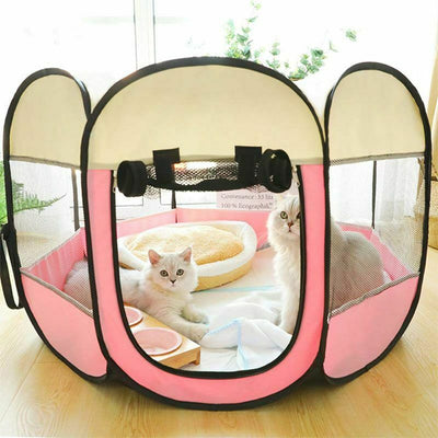 Dog Tent Portable House Breathable Outdoor Kennel Fence Pet Cats Room Playpen