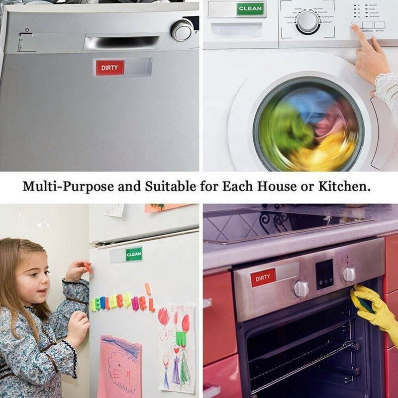 Premium Double Sided Clean Dirty Dishwasher Magnet Sticker For Mother&apos;s Day CA