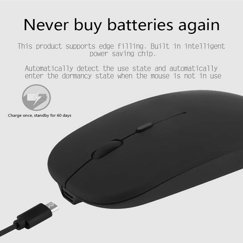 Rechargeable Bluetooth Wireless Mouse, Dual Mode(Bluetooth 5.0 & 2.4G Wireless)