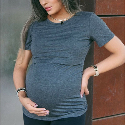 Ultra [Soft & Skin-Friendly & Comfortable] Maternity Top Womens Nursing Shirt CA