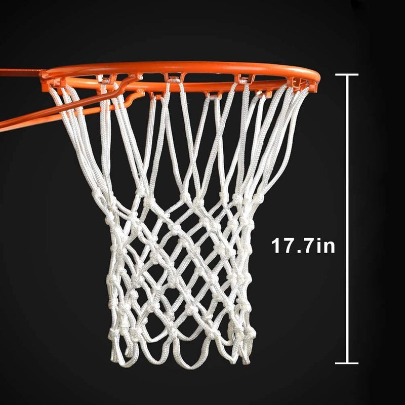 Standard Basketball White Net Hoop Rim Heavy Duty Replacement Polyester MeshCA