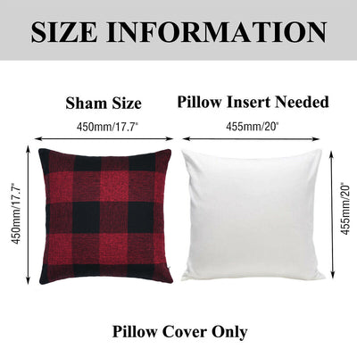 Decorative Square Checker Plaid Cotton Linen Throw Pillow Cover-Classical Design