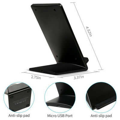 15W Max Qi-Certified Fast Wireless Charging Stand for Galaxy S20+ 10 9 Note 10 9