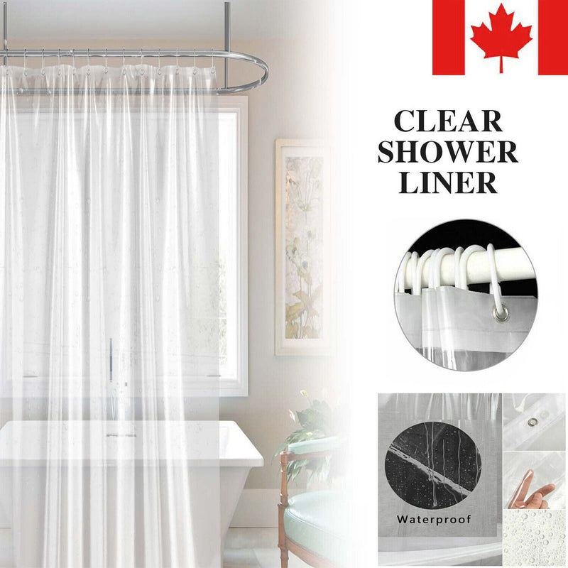 Clear Magnetic Bathroom Shower Curtain Liner Clear Waterproof Bath Accessories