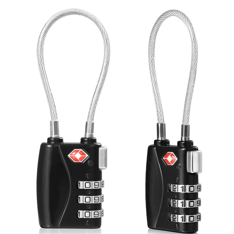 Mini & Lightweight Cable Locks Padlock TSA Approved Luggage Heavy Duty Lock