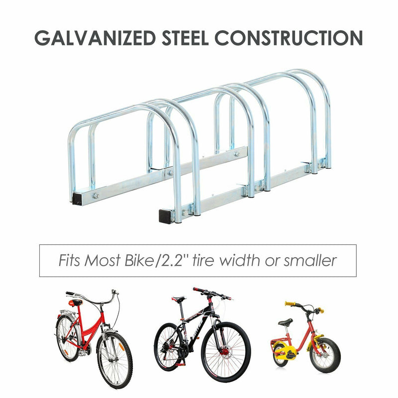 Bike Parking Stand Floor Wall Mount  Storage Locking Rack Holder Outdoor Steel