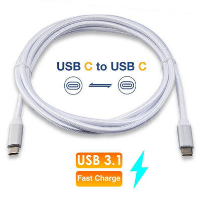 6FT USB C to USB C 3.1 Gen 2 Cable - 10Gbps 60W [Compatible with Thunderbolt 3]