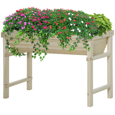 43&quot;x24&quot; Raised Garden Bed Elevated Planter Box for Vegetable, Flower and Herb