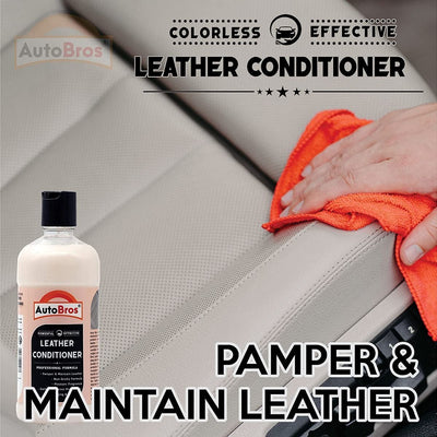 Leather Cleaner Conditioner &amp; Microfiber Cloth Sponge Kit For Multi-Purpose CA