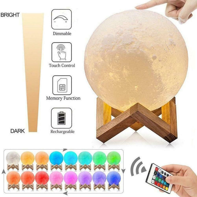 3D Magical Galaxy USB LED Moon Lamp Moonlight Touch Sensor Night Dimmable NEW K