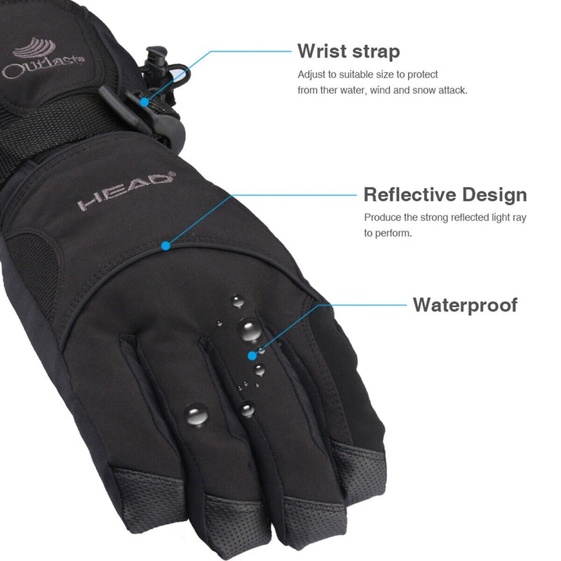 Waterproof Ski Gloves & Winter Warm Snowboard Thermal Mask Motorcycle Snow Men