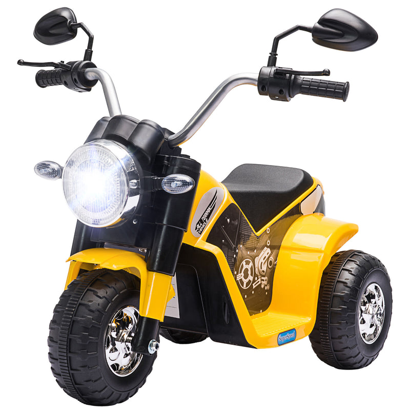 Kids 6V Electric Motorcycle Ride-On Toy Battery 18 - 36 Months Yellow