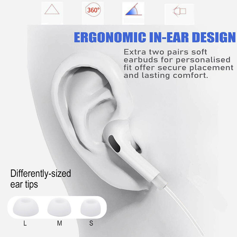 Noise Isolation, HD Stereo Sound, Ergonomic Wired Earbuds w/Mic & Volume Control