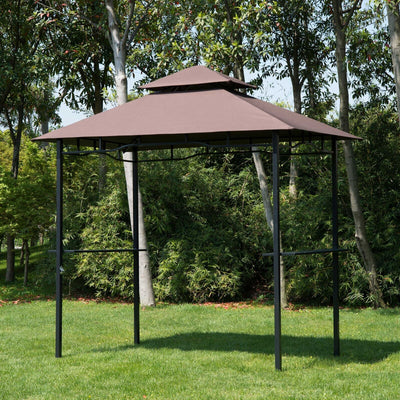 8 Foot Backyard  Barbeque Grill Canopy Cover with Two-layered Smoke Vent Design