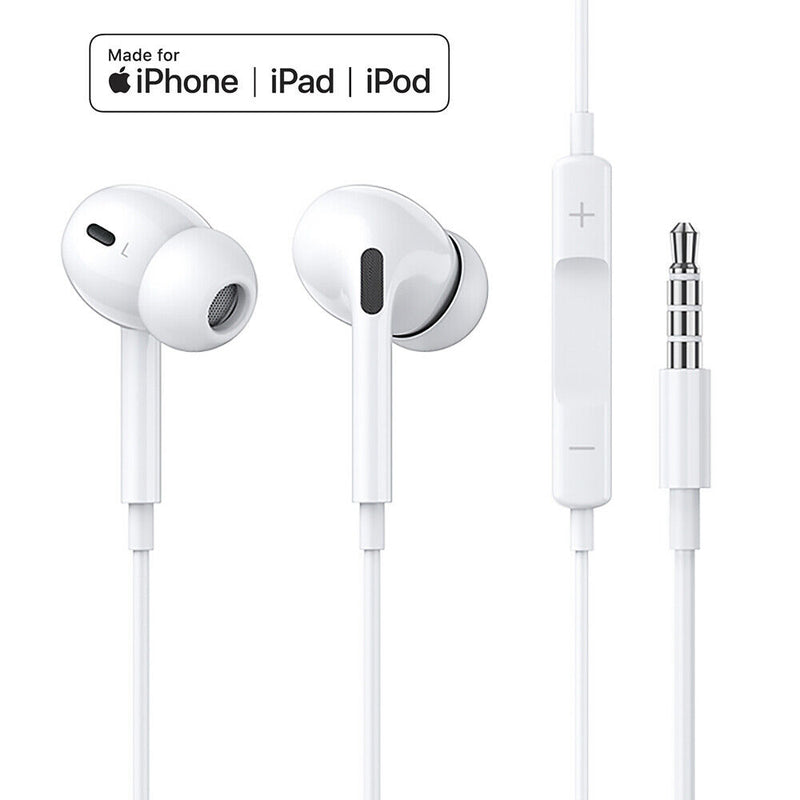 Noise Isolation Stereo Wired In-Ear Headphones w/Mic for Apple iPhone/iPad/iPod