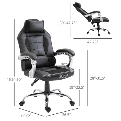 Office Chair Ergonomic Executive Swivel Racing Style Recliner Gaming Chair Black