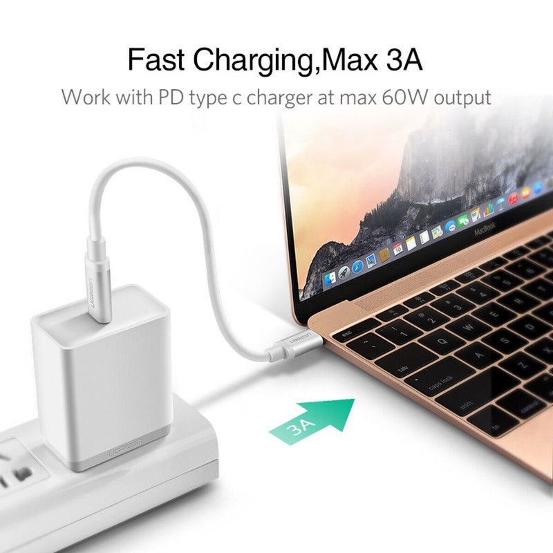 USB C to USB C 60W 20V/3A PD Fast Charging Cable [Aluminum Shell/Nylon Braided]