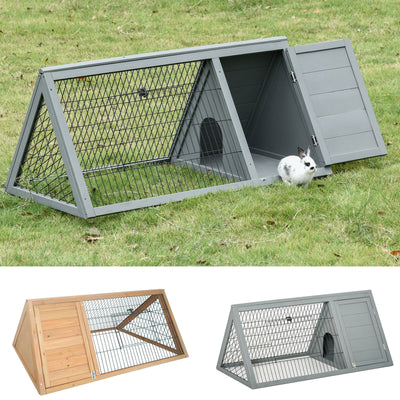 Outside Triangle Shaped Wooden Protective Pet House w/ Ventilating Wire